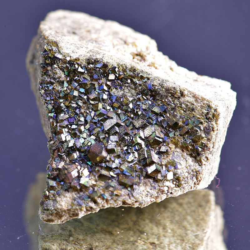 Iridescent Andradite Garnets – “Northern Ligths” Cluster (Landfalltjern, Drammen)